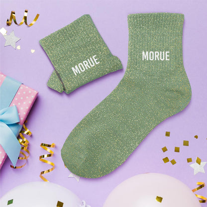 Chaussettes à paillettes humoristiques: Morue