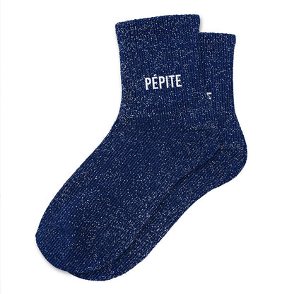 Chaussettes à paillettes humoristiques: Pépite