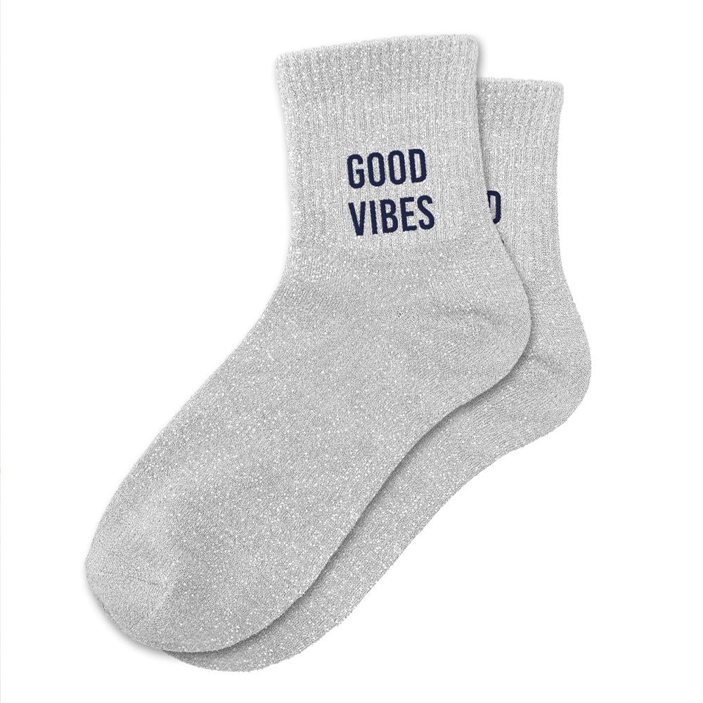 Chaussettes à paillettes humoristiques: Good vibes