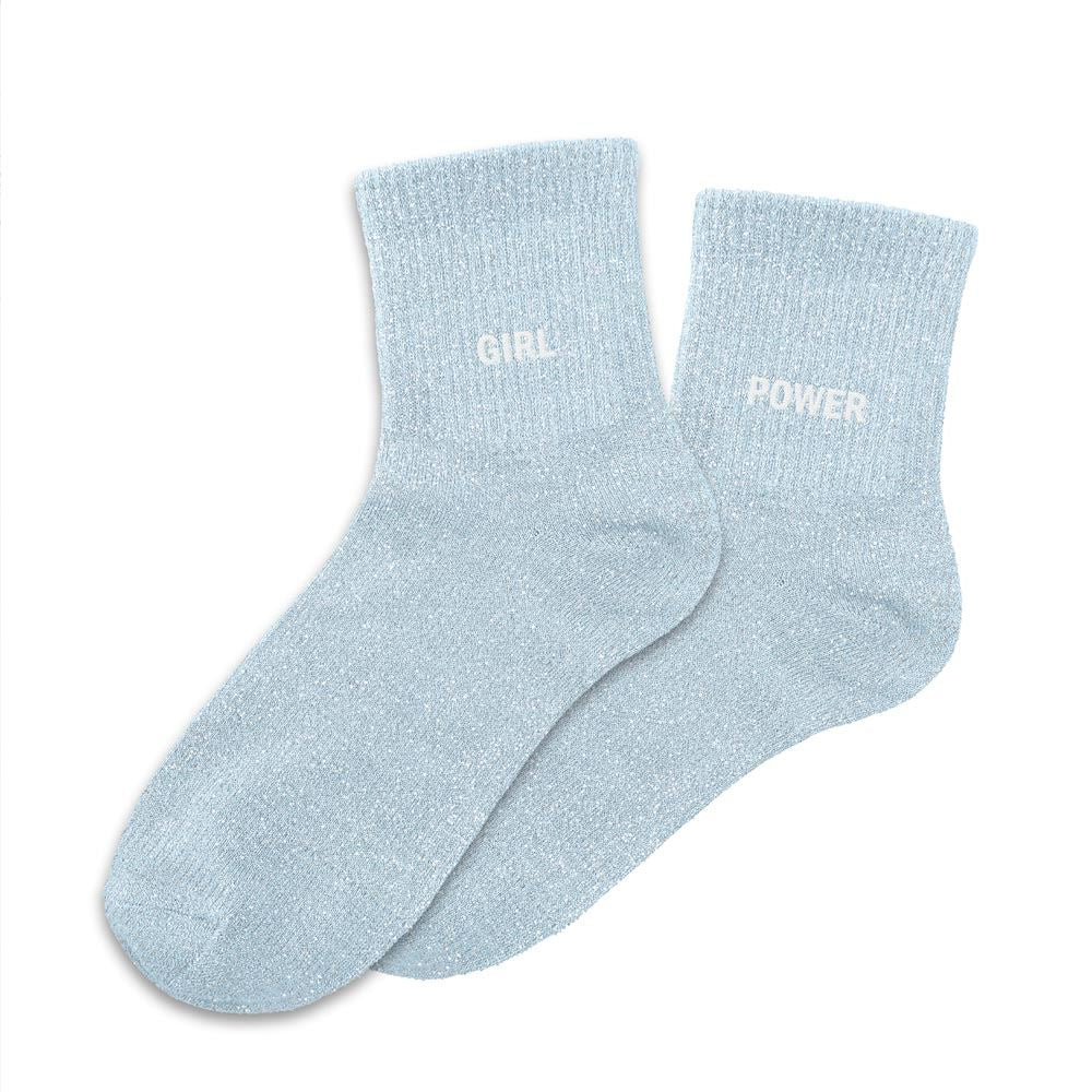 Chaussettes à paillettes humoristiques: Girl / Power