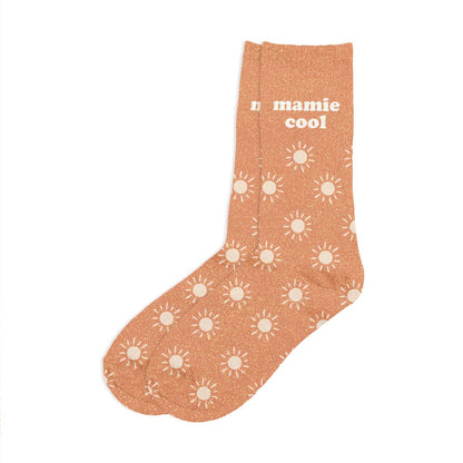 Chaussettes à paillettes humoristiques: Mamie cool