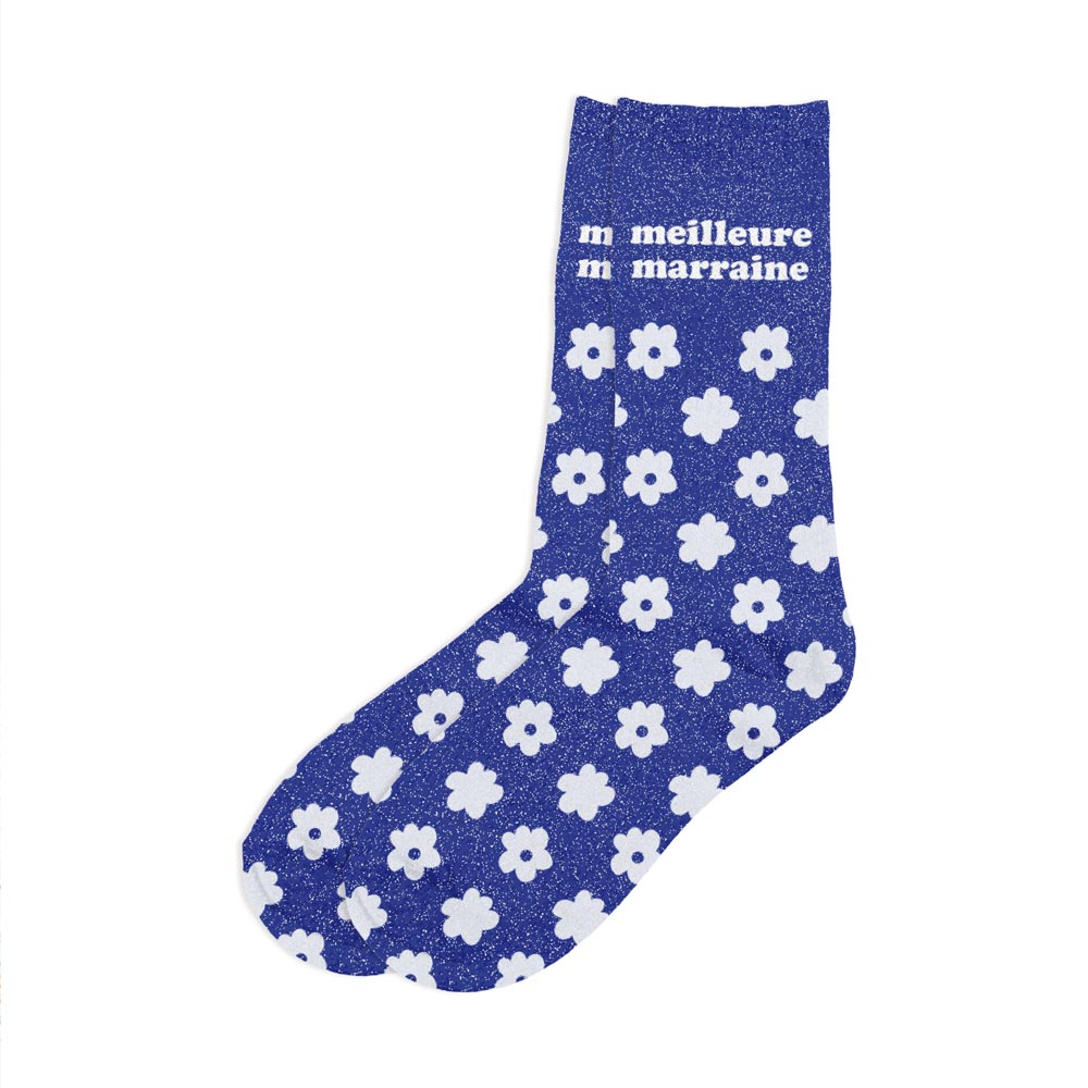 Chaussettes à paillettes humoristiques: Meilleure marraine