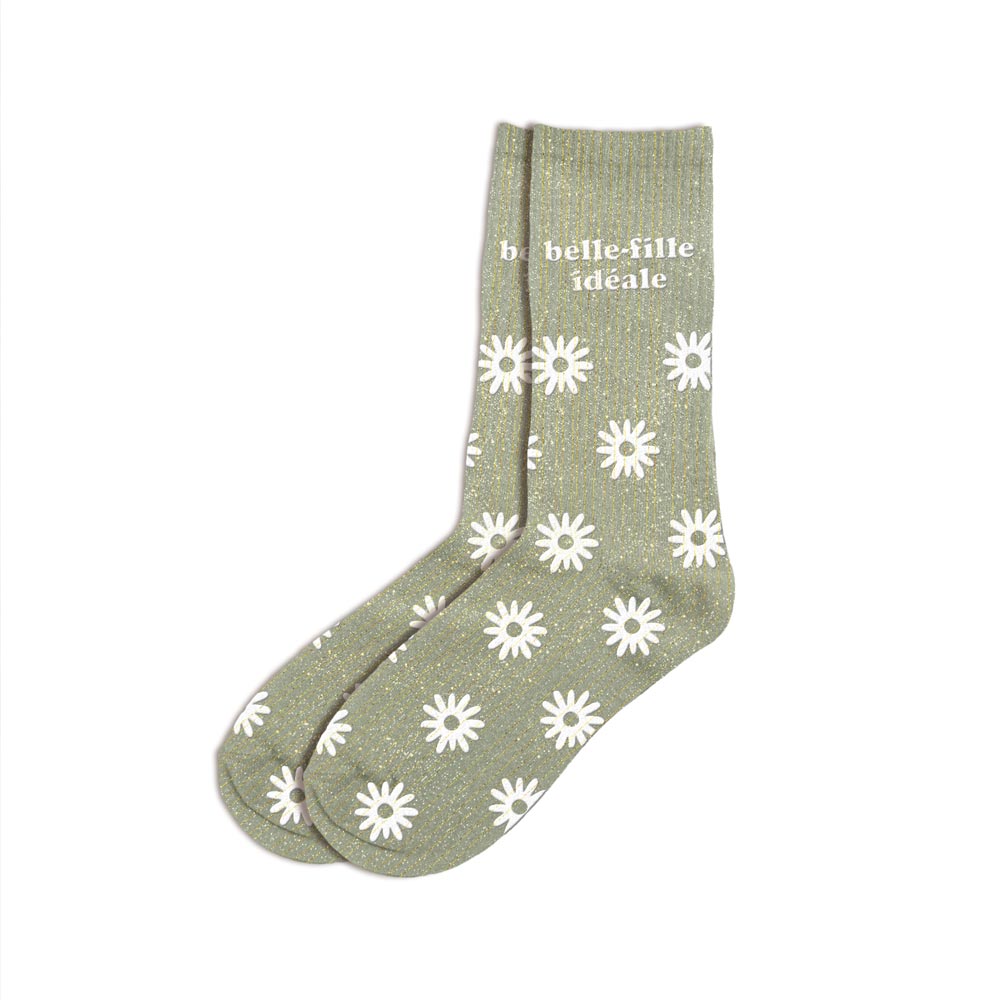 Chaussettes à paillettes humoristiques: Belle-fille idéale