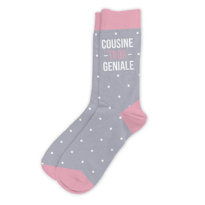 Chaussettes humoristiques: Cousine trop géniale