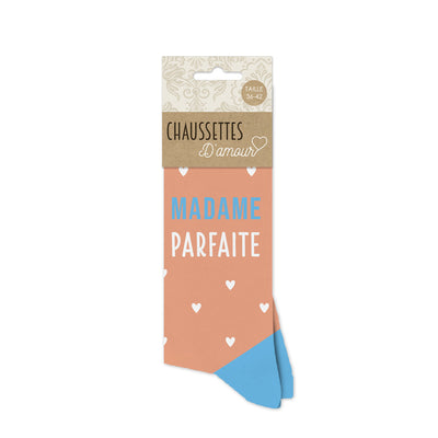 Chaussettes humoristiques: Madame parfaite