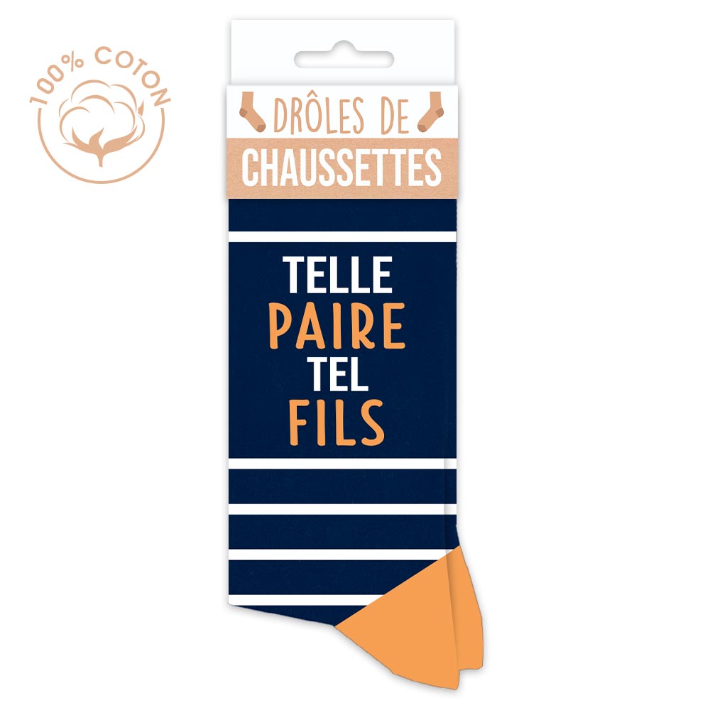 Chaussettes humoristiques: Tel paire tel fils