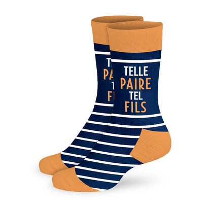 Chaussettes humoristiques: Tel paire tel fils