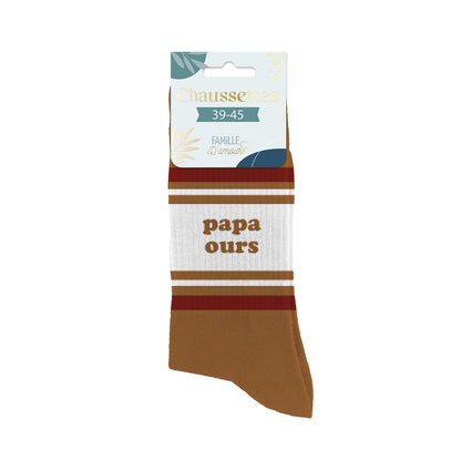 Chaussettes humoristiques: Papa ours