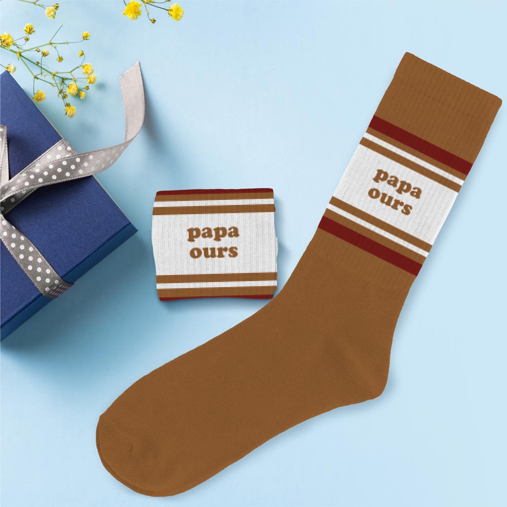 Chaussettes humoristiques: Papa ours