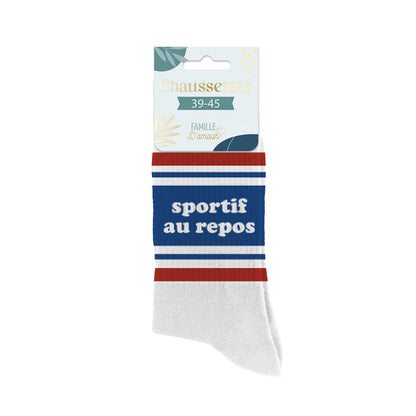 Chaussettes humoristiques: Sportif au repos