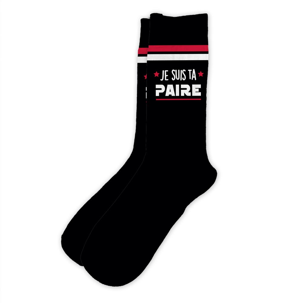 Chaussettes humoristiques: Je suis ta paire