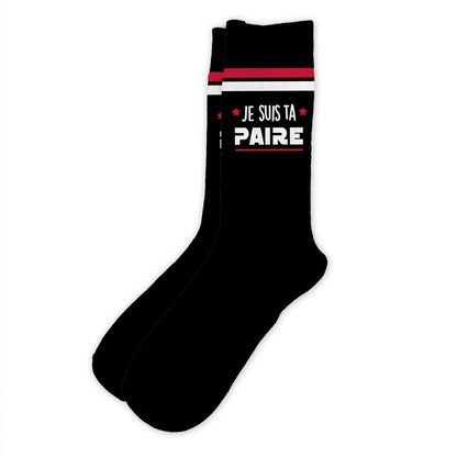 Chaussettes humoristiques: Je suis ta paire