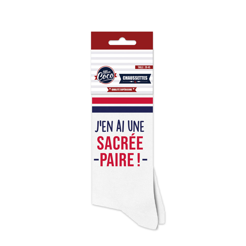 Chaussettes humoristiques: J'en ai une sacrée paire