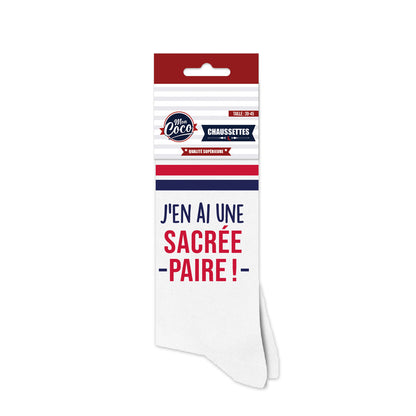 Chaussettes humoristiques: J'en ai une sacrée paire