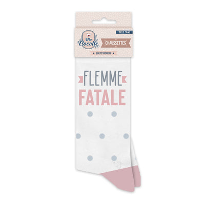 Chaussettes humoristiques: Flemme fatale