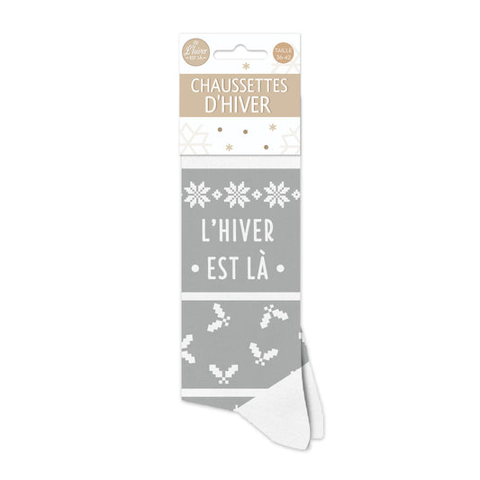 Chaussettes humoristiques: L'hiver est là