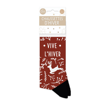 Chaussettes humoristiques: Vive l'hiver