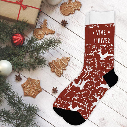 Chaussettes humoristiques: Vive l'hiver