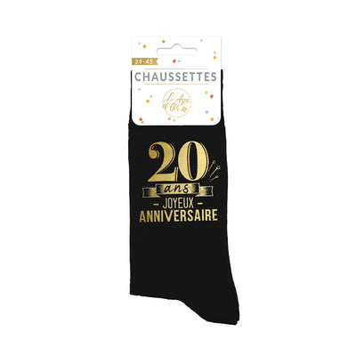 Chaussettes humoristiques: 20 ans Joyeux anniversaire