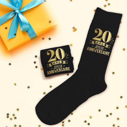 Chaussettes humoristiques: 20 ans Joyeux anniversaire