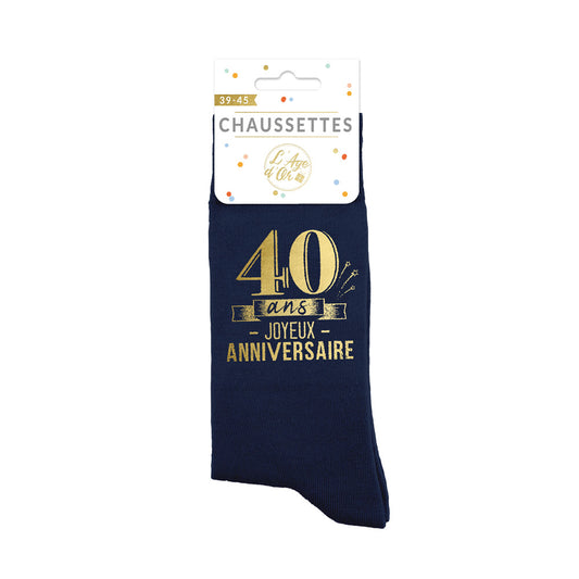 Chaussettes humoristiques: 40 ans Joyeux anniversaire