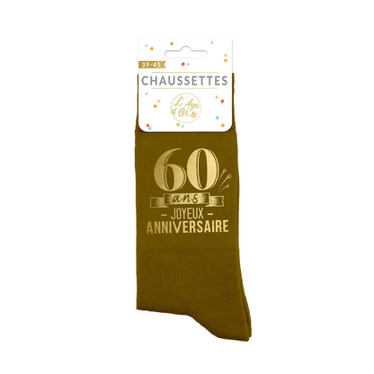 Chaussettes humoristiques: 60 ans Joyeux anniversaire