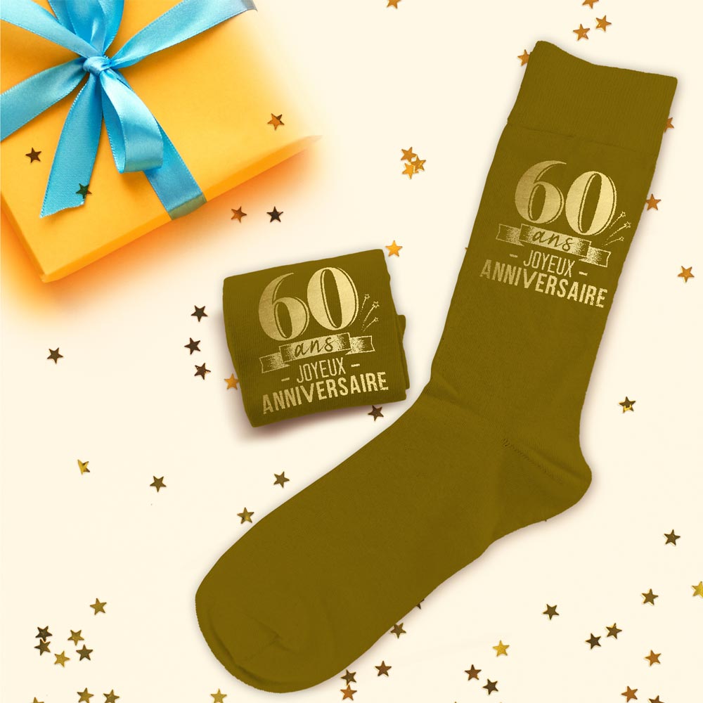 Chaussettes humoristiques: 60 ans Joyeux anniversaire