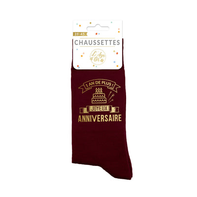 Chaussettes humoristiques: 1 an de plus, Joyeux anniversaire