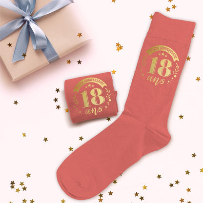 Chaussettes humoristiques: 18 ans Joyeux anniversaire