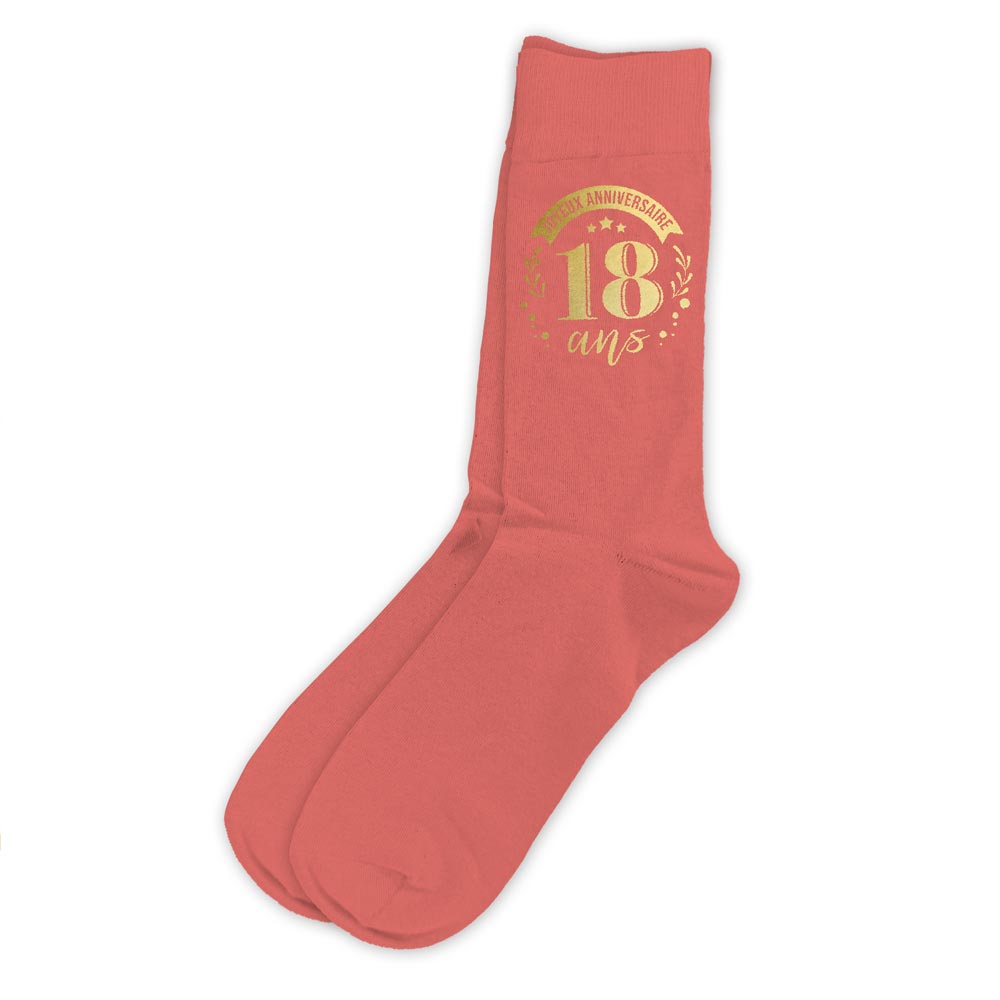 Chaussettes humoristiques: 18 ans Joyeux anniversaire