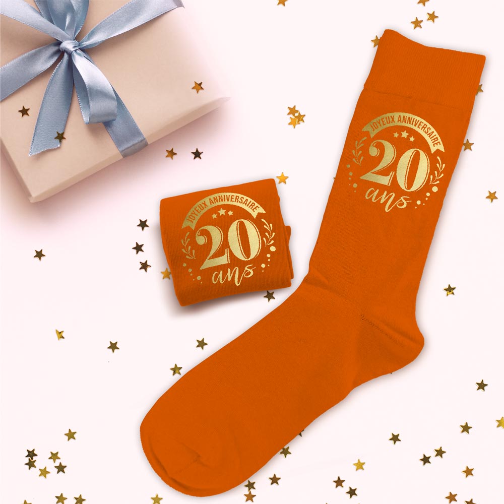 Chaussettes humoristiques: 20 ans Joyeux anniversaire