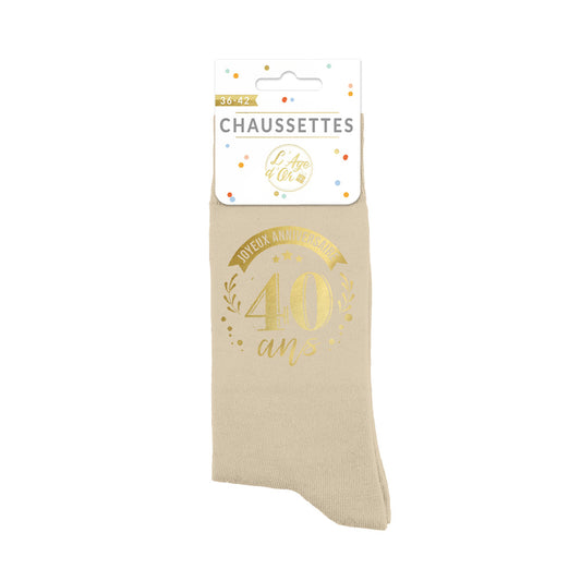 Chaussettes humoristiques: 40 ans Joyeux anniversaire