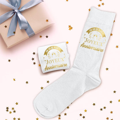 Chaussettes humoristiques: Un an de plus Joyeux anniversaire