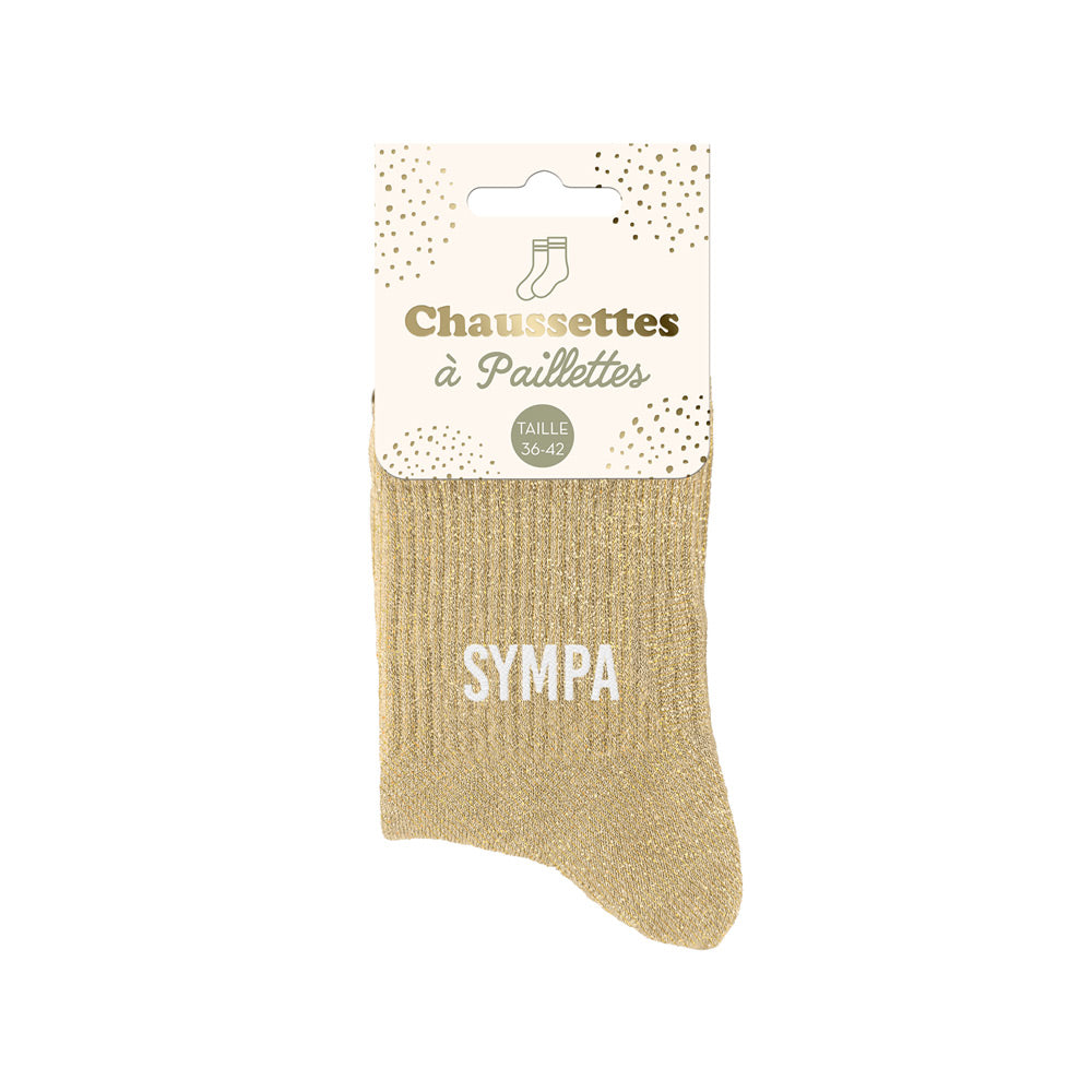 Chaussettes à paillettes humoristiques: Sympa