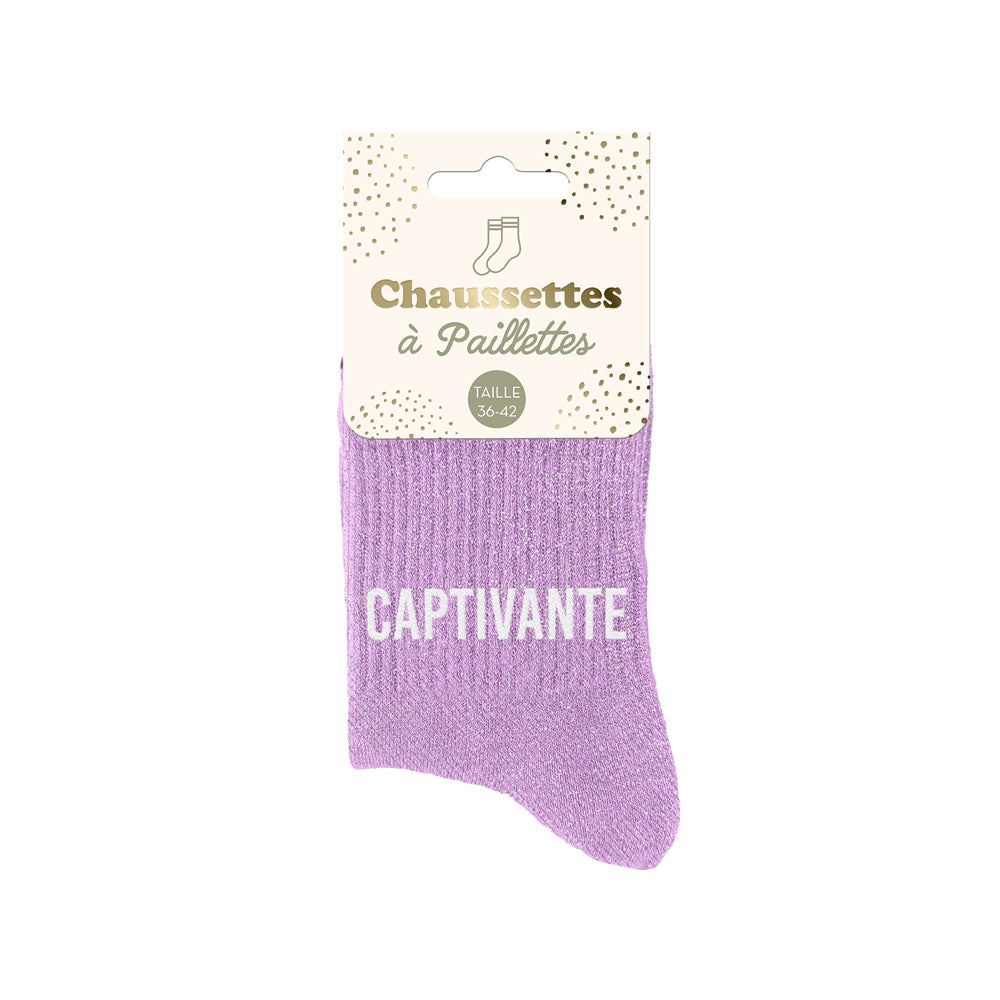 Chaussettes à paillettes humoristiques: Captivante