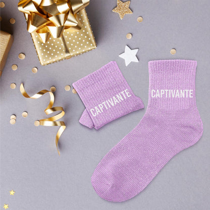 Chaussettes à paillettes humoristiques: Captivante