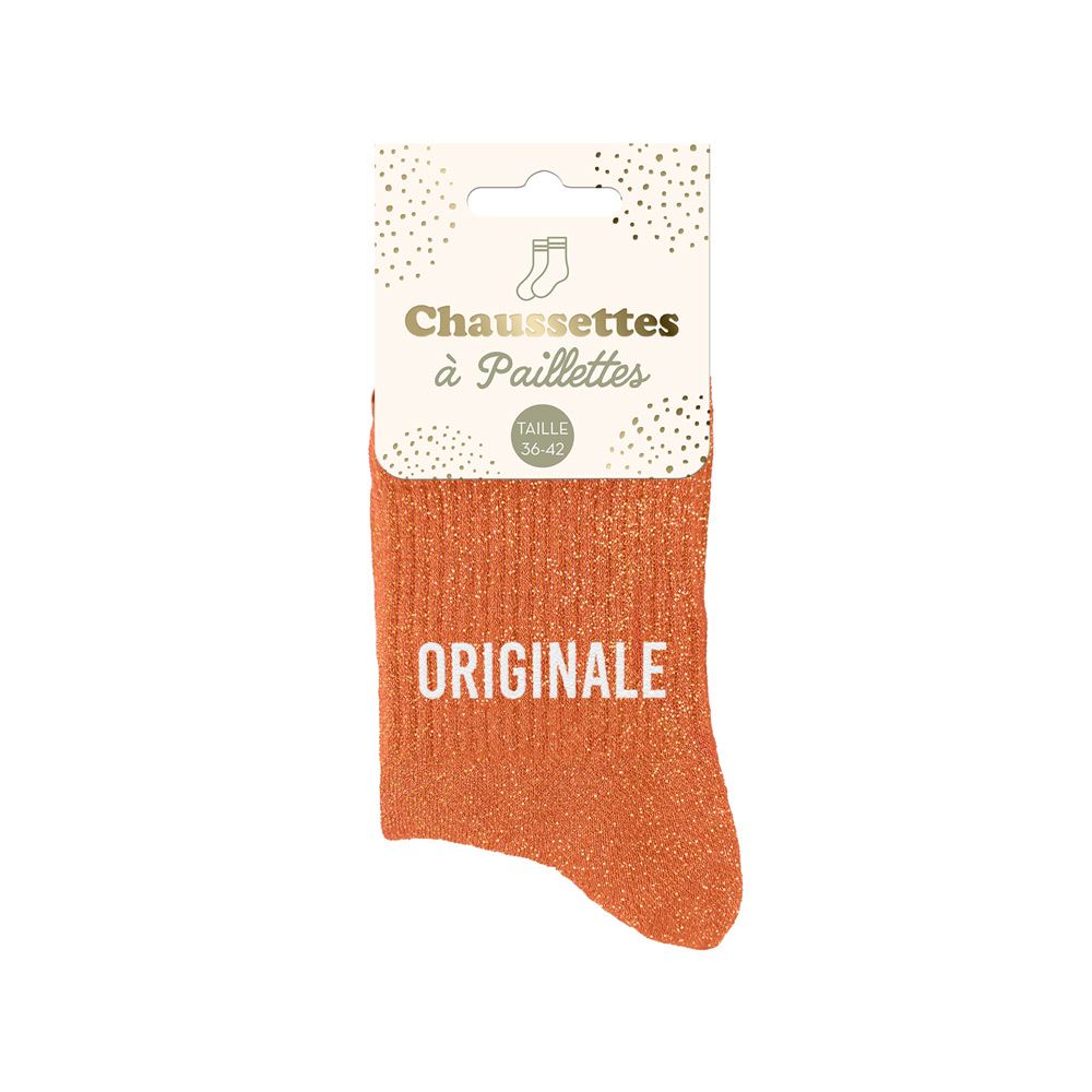 Chaussettes à paillettes humoristiques: Originale