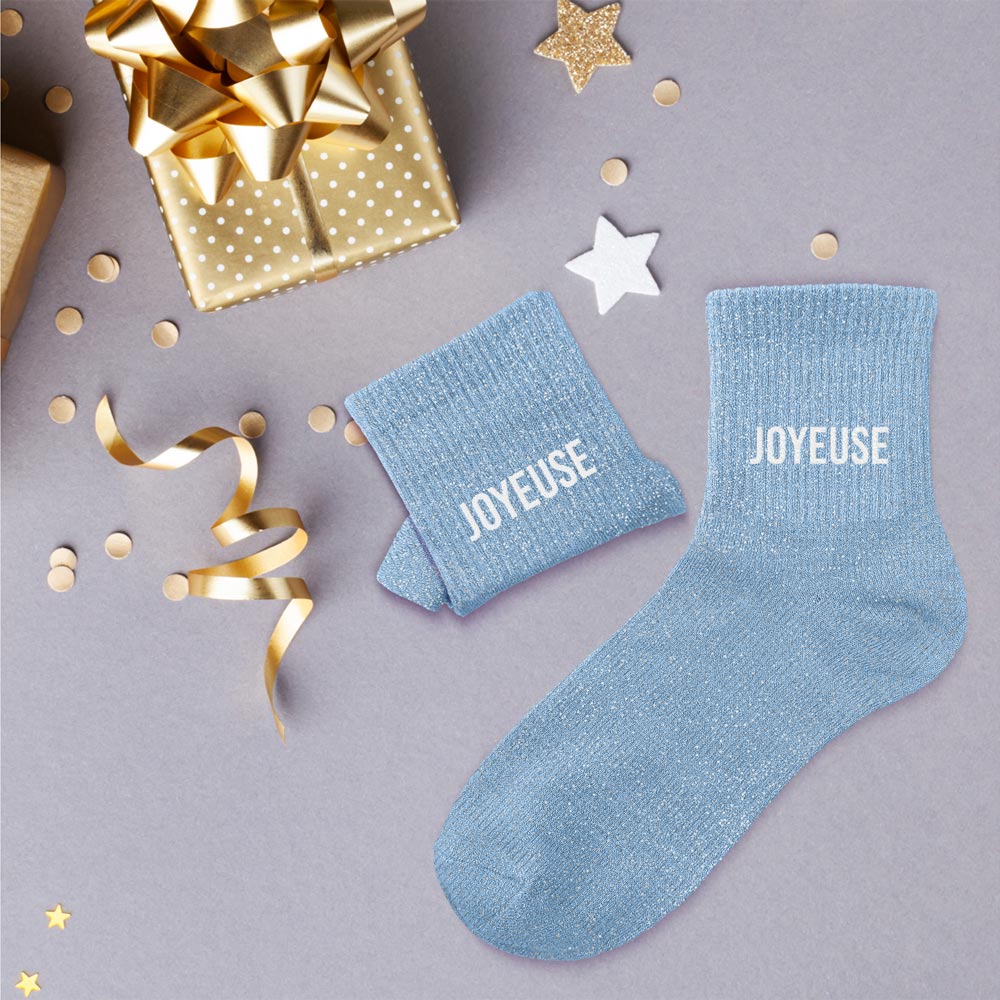 Chaussettes à paillettes humoristiques: Joyeuse