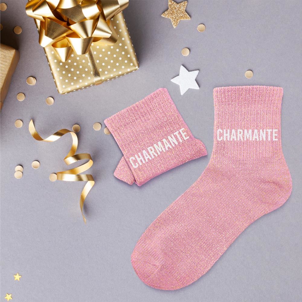 Chaussettes à paillettes humoristiques: Charmante