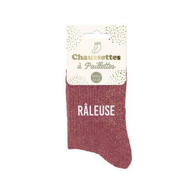 Chaussettes à paillettes humoristiques: Râleuse