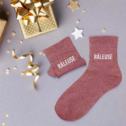 Chaussettes à paillettes humoristiques: Râleuse