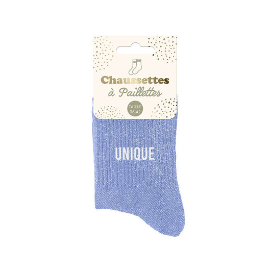 Chaussettes à paillettes humoristiques: Unique