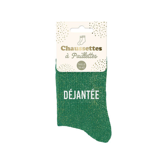 Chaussettes à paillettes humoristiques: Déjantée