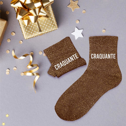 Chaussettes à paillettes humoristiques: Craquante