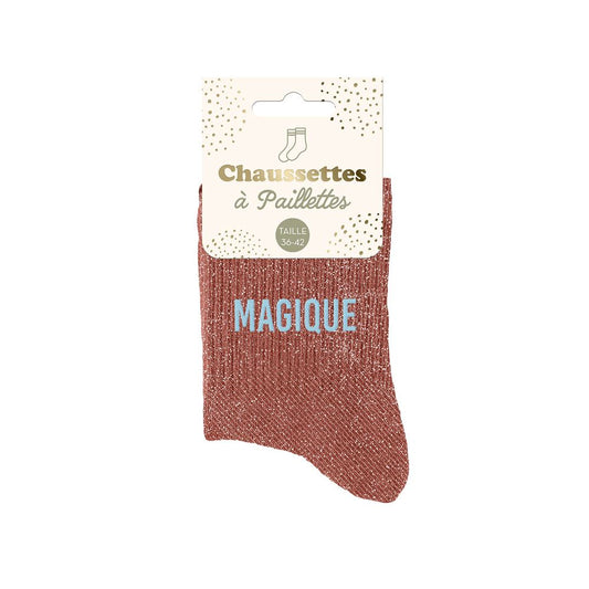 Chaussettes à paillettes humoristiques: Magique