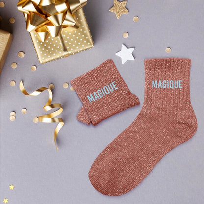 Chaussettes à paillettes humoristiques: Magique