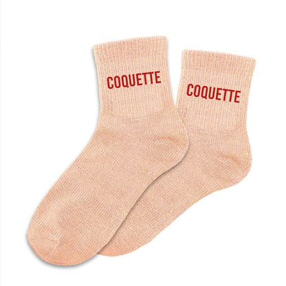 Chaussettes à paillettes humoristiques: Coquette