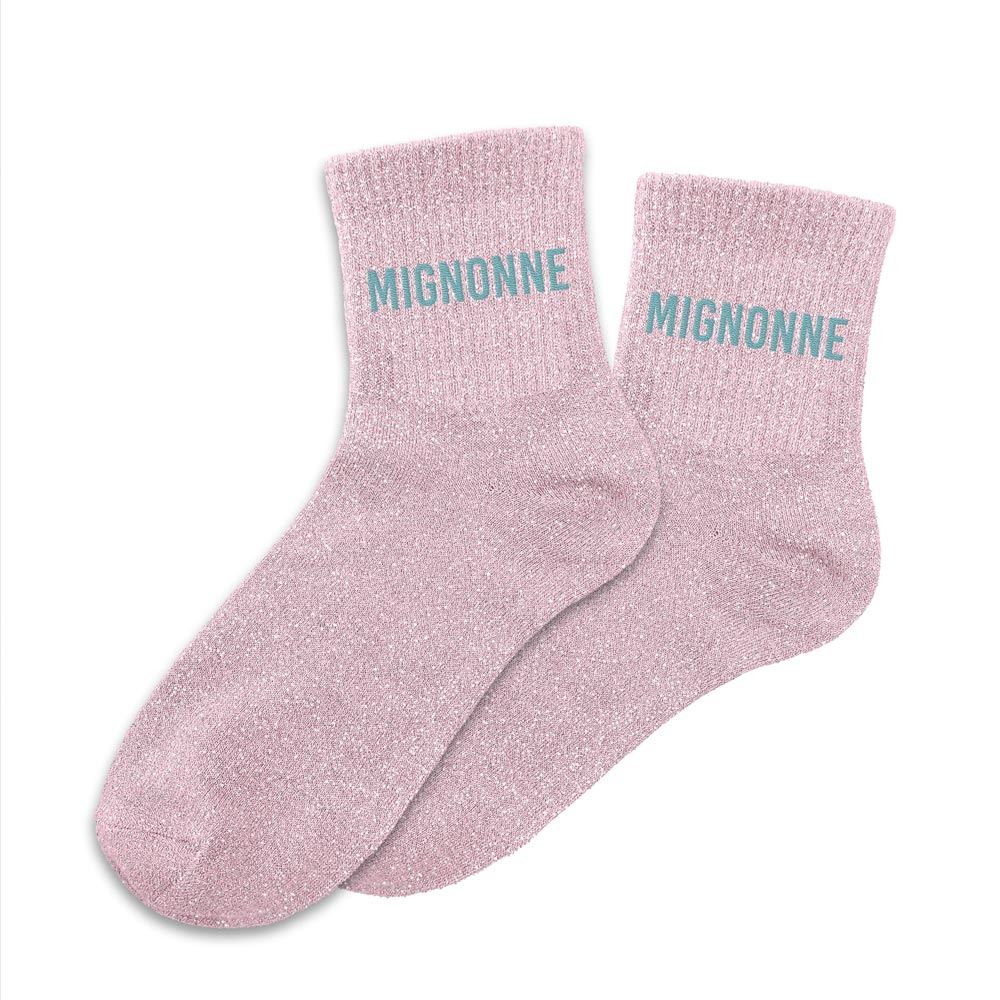 Chaussettes à paillettes humoristiques: Mignonne