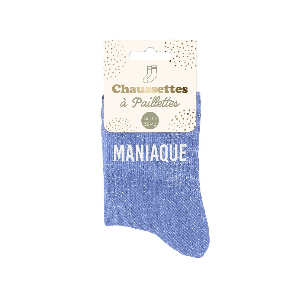 Chaussettes à paillettes humoristiques: Maniaque