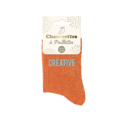 Chaussettes à paillettes humoristiques: Créative